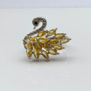 Golden Radiance swan ring